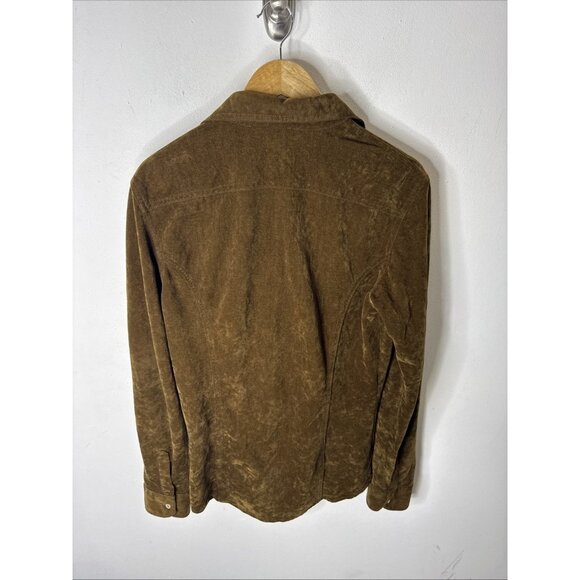 Vintage 90s Y2K Diesel Supershirt Brown Velour Button Up Long Sleeve Italy Men L - Picture 5 of 8